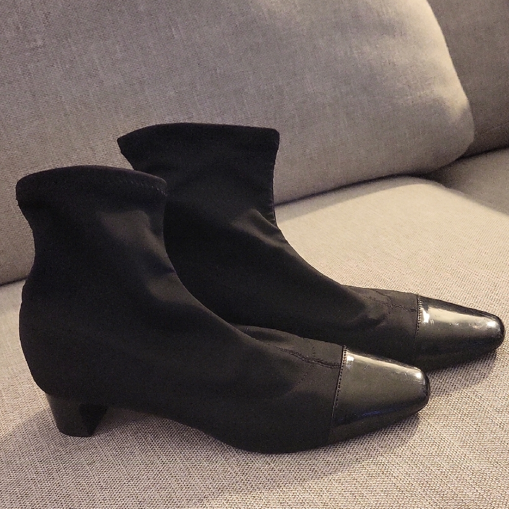 Zara Trafaluc  Black Stretch Boots Size Uk 36